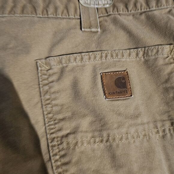 Carhartt Pants Mens 38x34 Brown Dungaree Fit Carpenter Workwear Cotton B151 - Picture 3 of 7